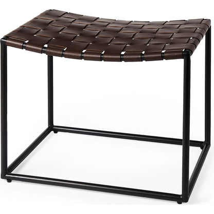 Clarissa Bench by Mercana. Made from leather, metal in a traditional style.