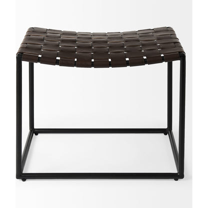 Clarissa Bench by Mercana. Made from leather, metal in a traditional style.