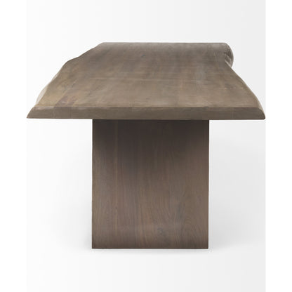 Konstantin Dining Table by Mercana in natural. Made from wood in a transitional style.