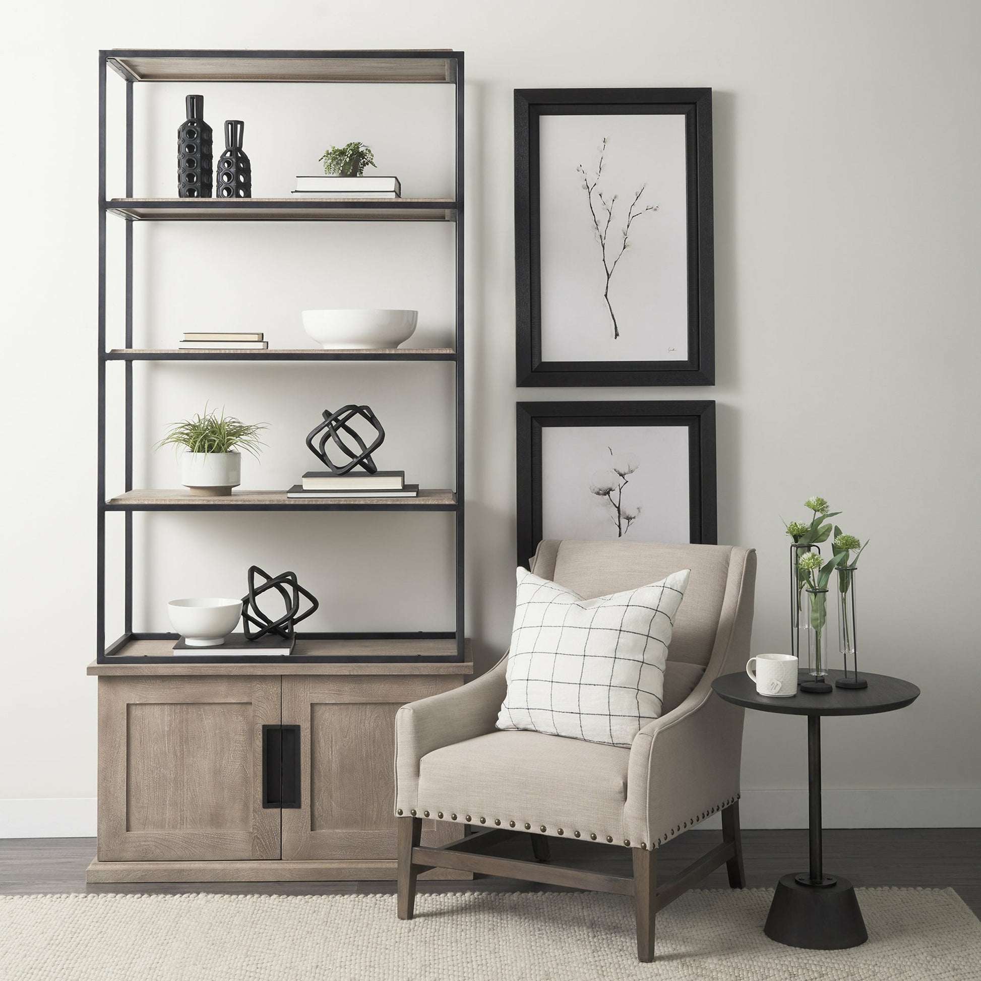 Maxwell End/Side Table by Mercana. Made from metal, wood in a modern style.