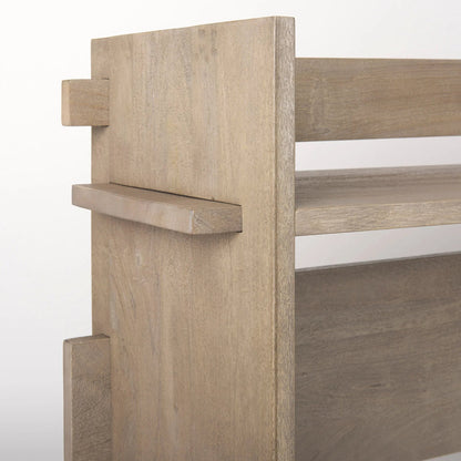Aida Console Table by Mercana in gray. Made from solid wood in a transitional style.