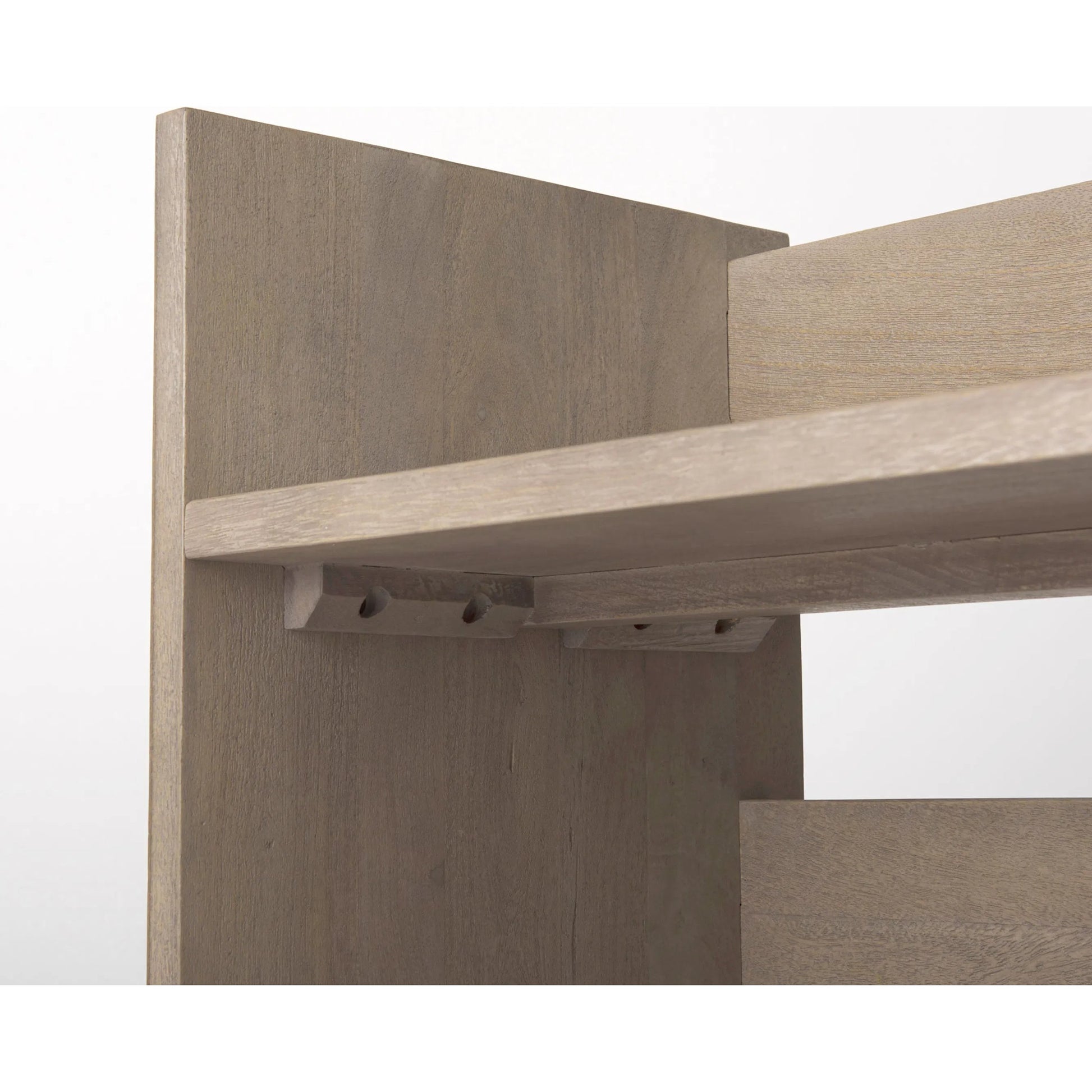 Aida Console Table by Mercana in gray. Made from solid wood in a transitional style.