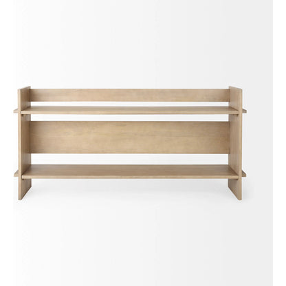 Aida Console Table by Mercana in gray. Made from solid wood in a transitional style.