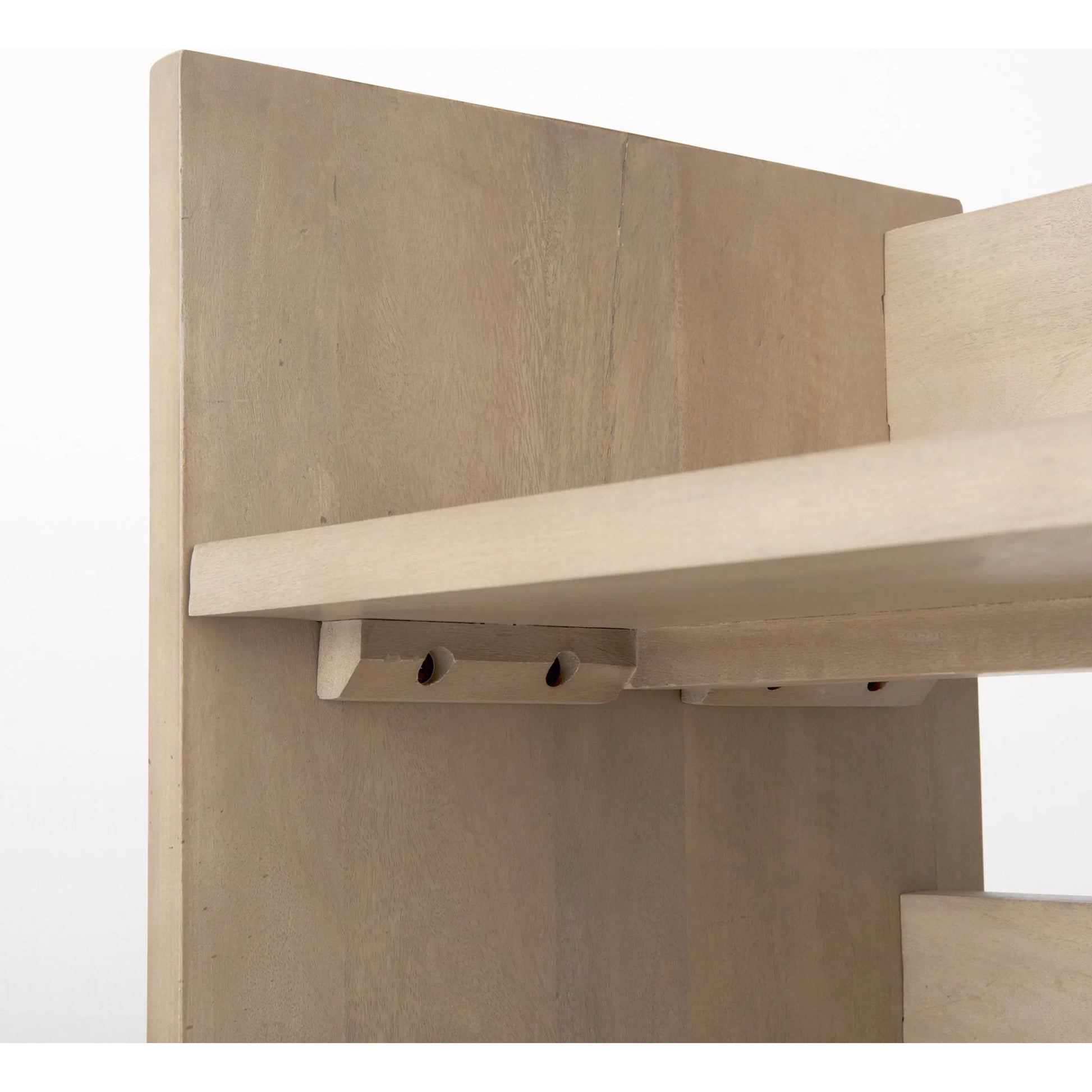 Aida Console Table by Mercana in gray. Made from solid wood in a transitional style.