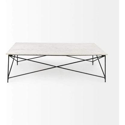 Lorlei Coffee Table by Mercana in white. Made from stone in a unique style.
