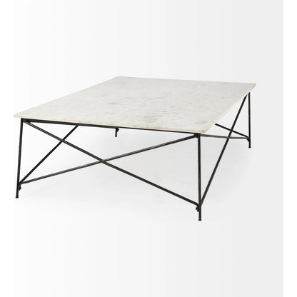 Lorlei Coffee Table by Mercana in white. Made from stone in a unique style.