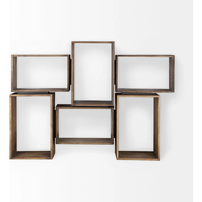 Simul Shelving Unit by Mercana in beige. Made from unique in a coastal style.