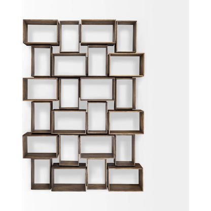 Simul Shelving Unit by Mercana in beige. Made from unique in a coastal style.