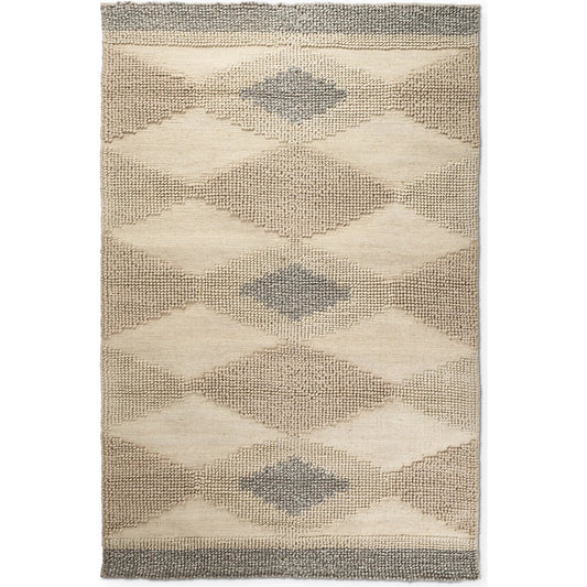 001 SI-2369569 | Primary Silo | Emory Wool Hand Woven Diamond Patterned Rug by Mercana in beige, brown, gray, ivory. Made from fabric in a unique style.