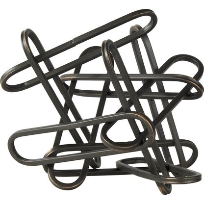 Henderson Paperclip Decorative Object by Mercana in black. Made from metal in a modern style.