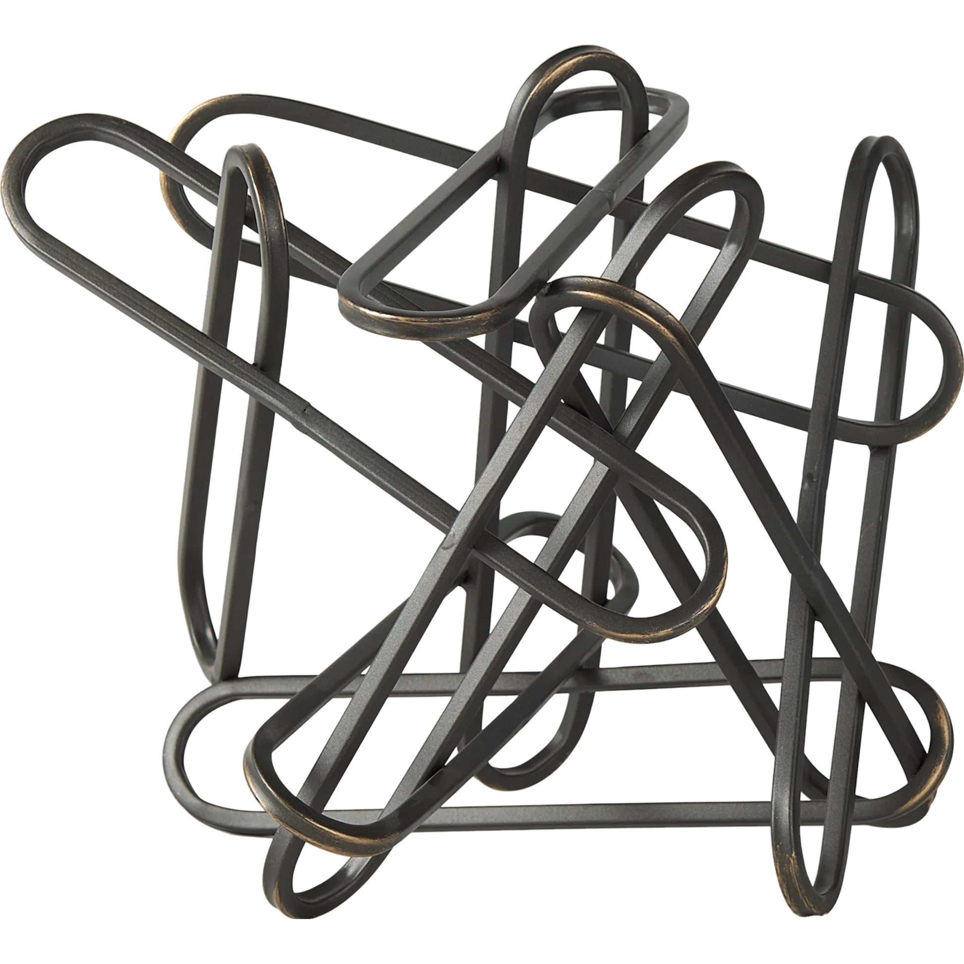 Henderson Paperclip Decorative Object by Mercana in black. Made from metal in a modern style.