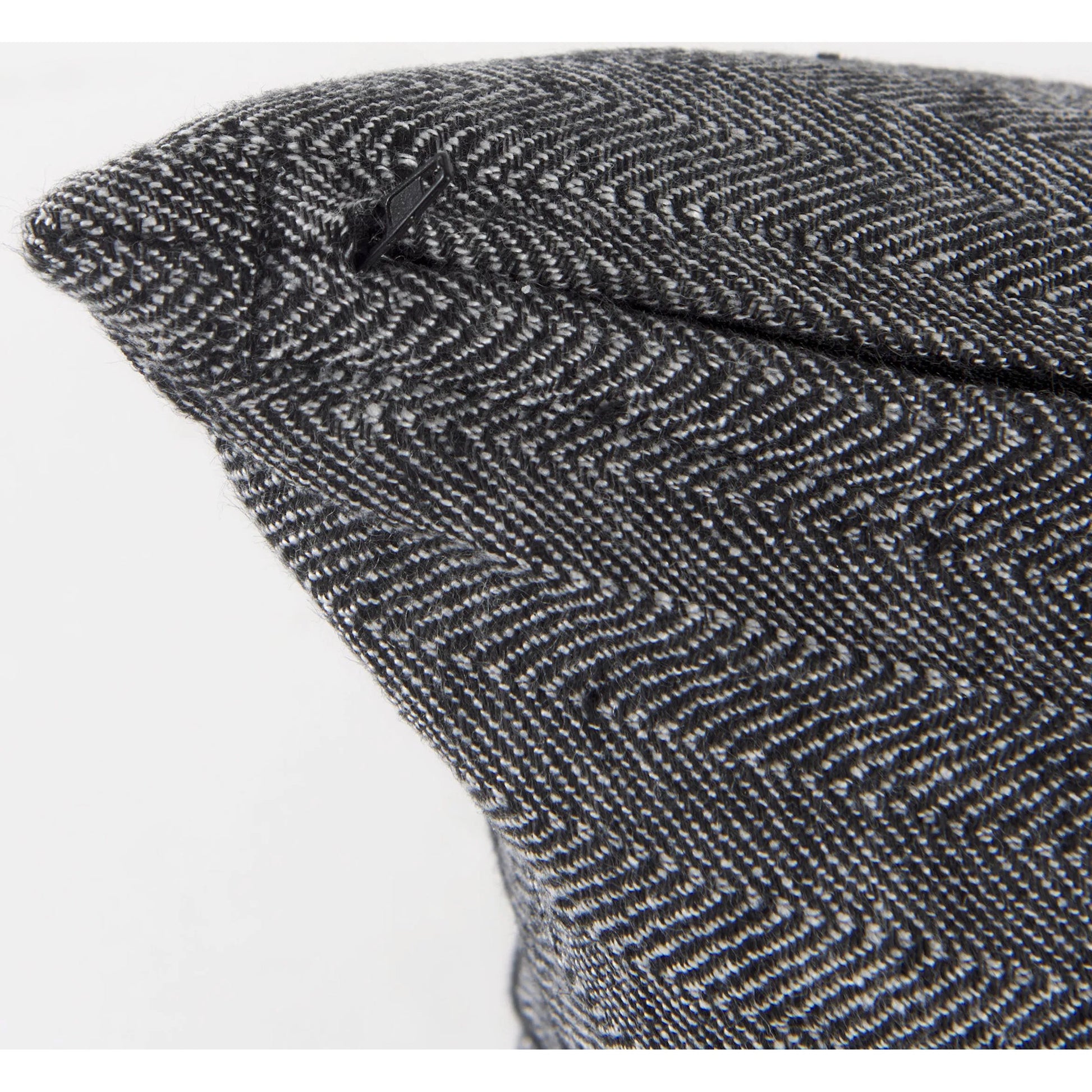 Sibyl Striped Lumbar Pillow Cover by Mercana in black. Made from fabric in a transitional style.