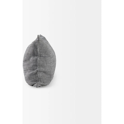 Ramone Lumbar Pillow Cover by Mercana in black. Made from fabric in a transitional style.