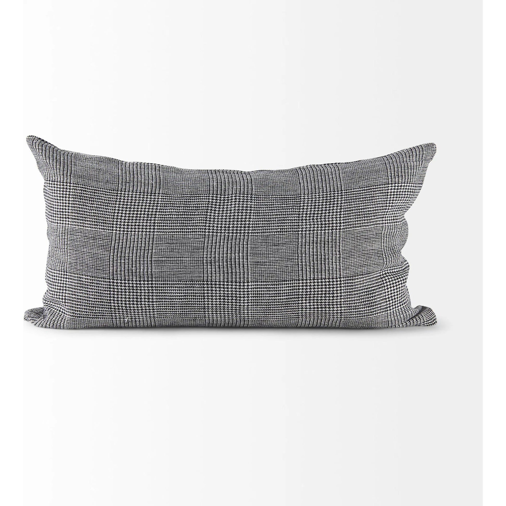 Ramone Lumbar Pillow Cover by Mercana in black. Made from fabric in a transitional style.