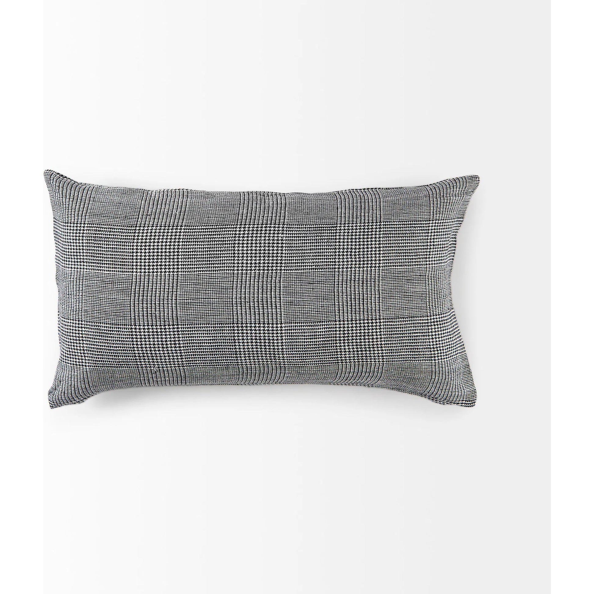 Ramone Lumbar Pillow Cover by Mercana in black. Made from fabric in a transitional style.