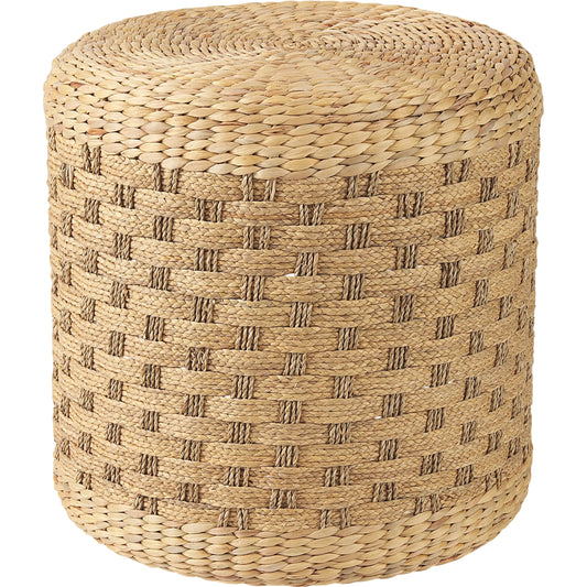 Michelle Pouf by Mercana in brown. Made from seagrass in a unique style.