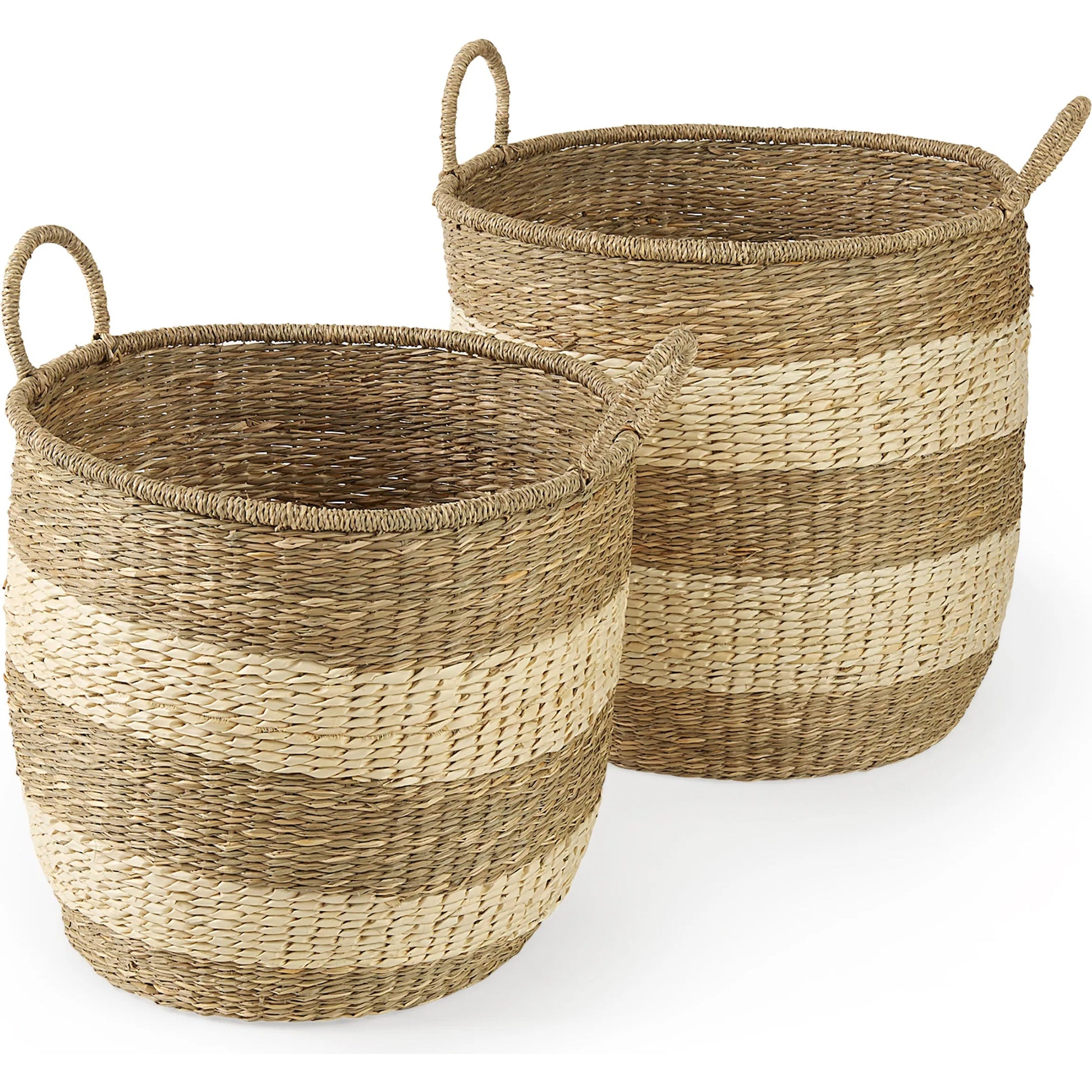 Bradley Baskets by Mercana in brown. Made from seagrass in a rustic style.