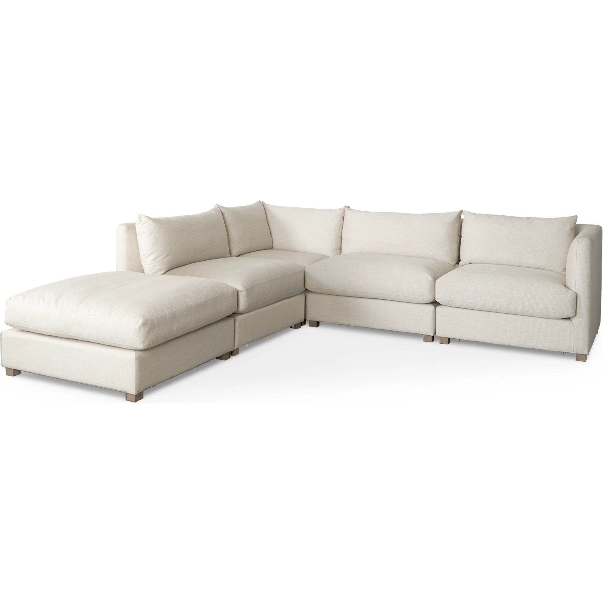 Valence Cream Modular Sofa Elements by Mercana in cream. Made from unique in a transitional style.