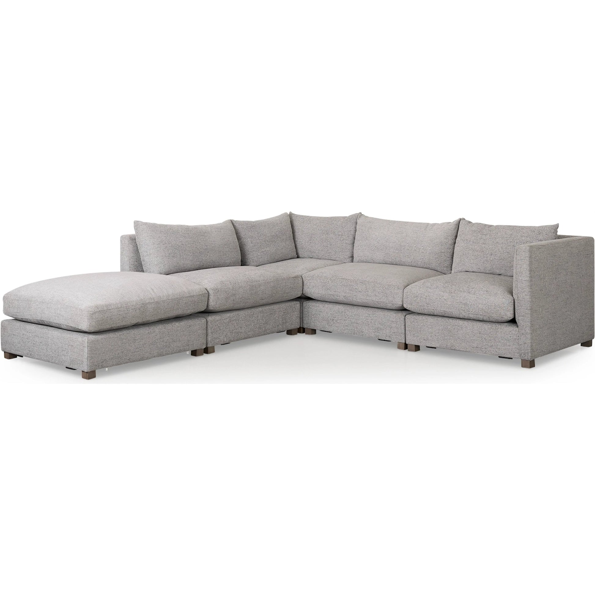 Valence Medium Gray Modular Sofa Elements by Mercana in gray. Made from fabric in a transitional style.