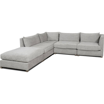 Valence Medium Gray Modular Sofa Elements by Mercana in gray. Made from fabric in a transitional style.