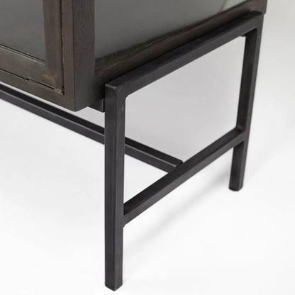 Arelius Sideboard by Mercana. Made from glass, solid wood, steel in a modern style.