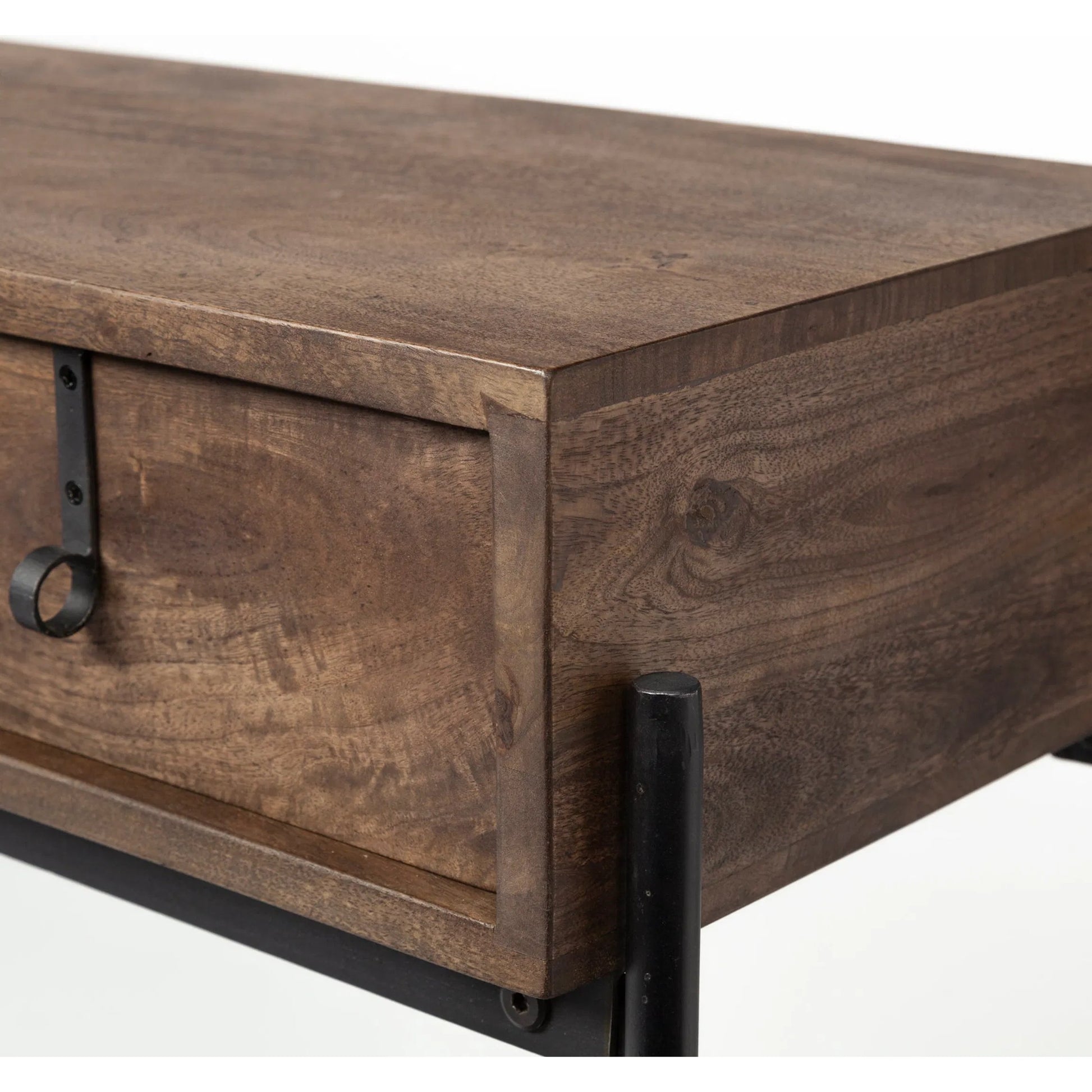 Glenn Console Table by Mercana in dark brown. Made from unique in a modern style.