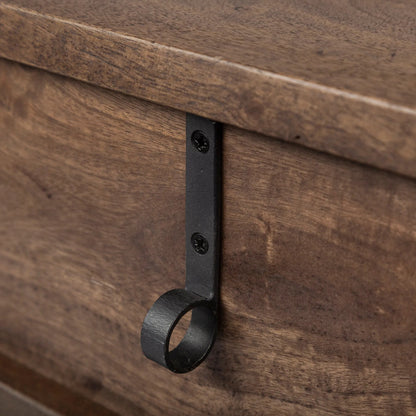 Glenn Console Table by Mercana in dark brown. Made from unique in a modern style.