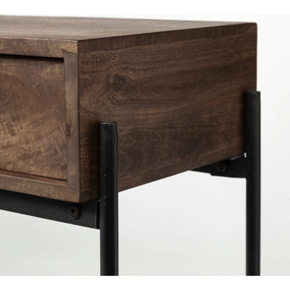 Glenn Console Table by Mercana in dark brown. Made from unique in a modern style.