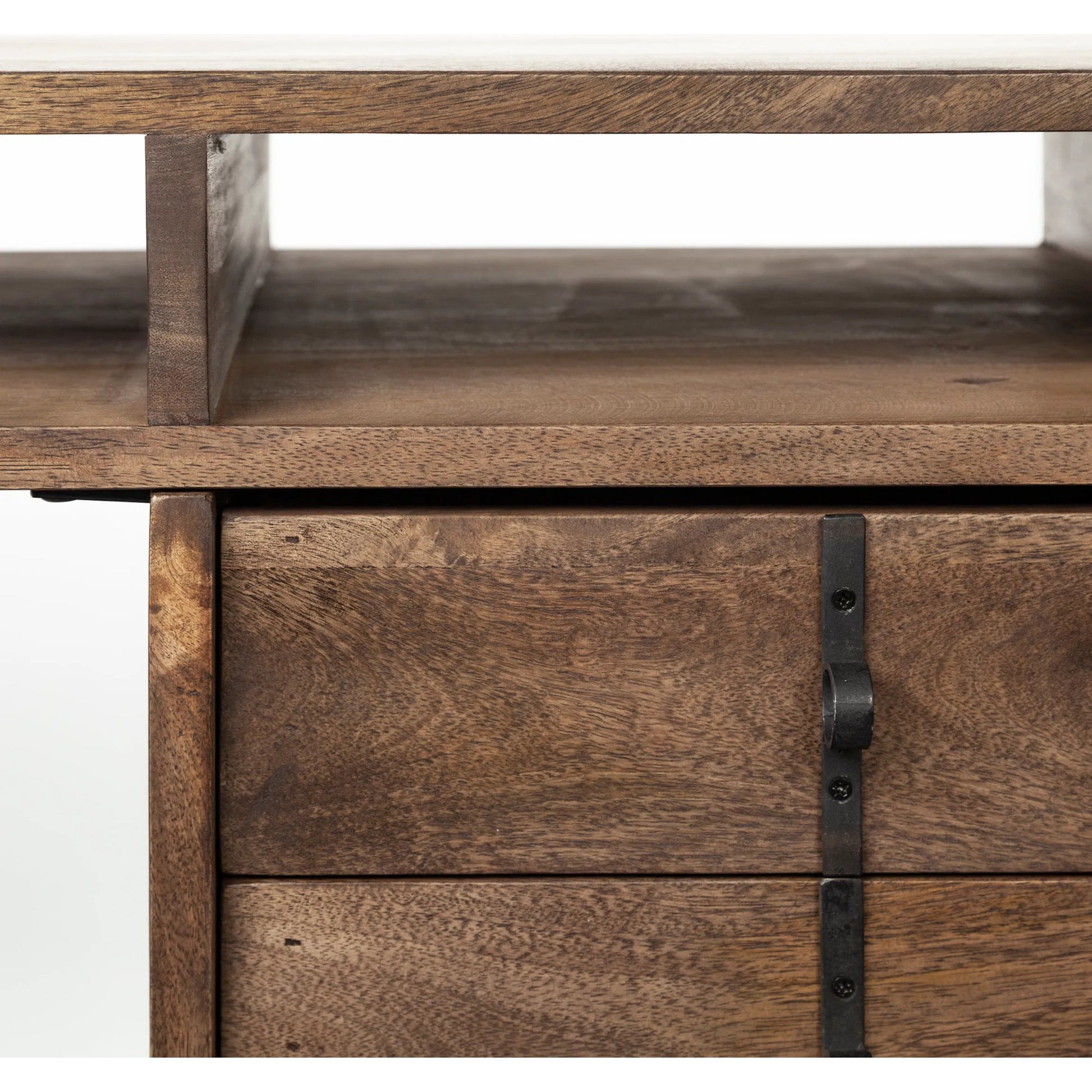 Glenn Office Desk by Mercana in dark brown. Made from unique in a modern style.