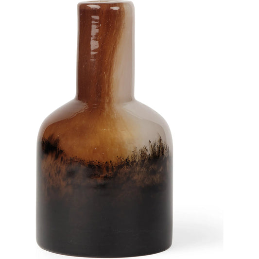 Marans Vase by Mercana in black. Made from glass in a unique style.