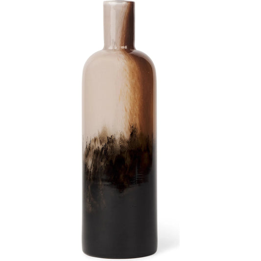Marans Vase by Mercana in black. Made from glass in a unique style.