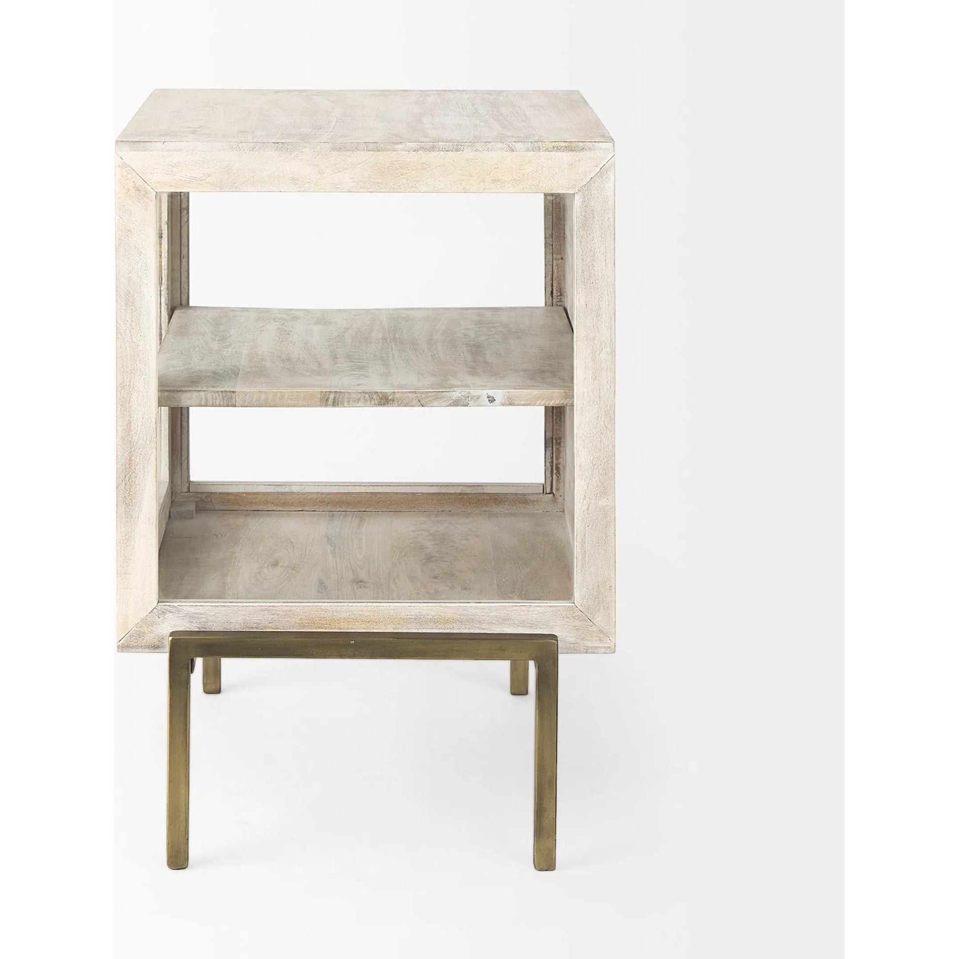 Arelius End Table by Mercana. Made from solid wood in a transitional style.