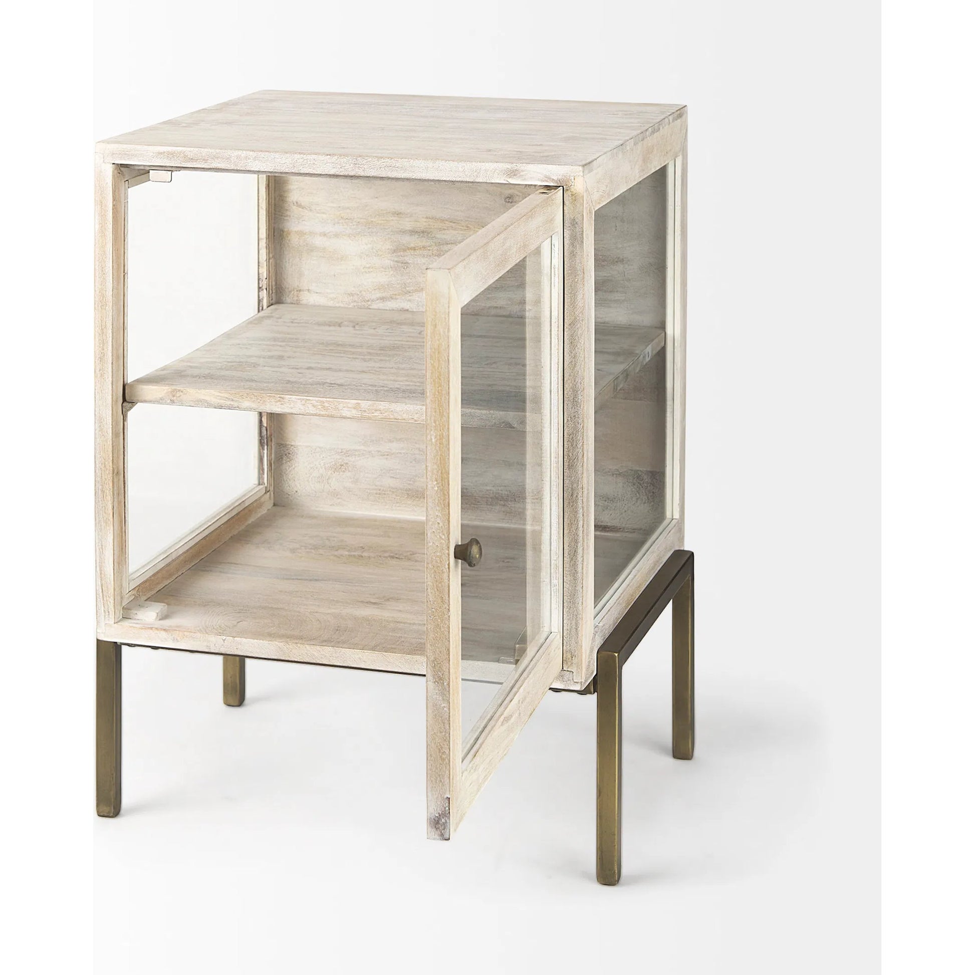 Arelius End Table by Mercana. Made from solid wood in a transitional style.