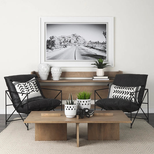 Kimia Herringbone Square Pillow Cover by Mercana in black. Made from fabric in a unique style.