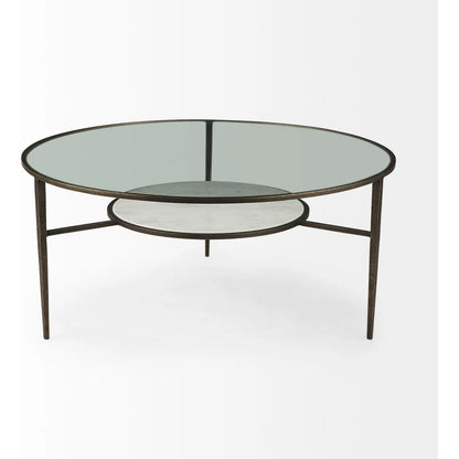Felicity Coffee Table by Mercana in antique gold. Made from metal in a unique style.
