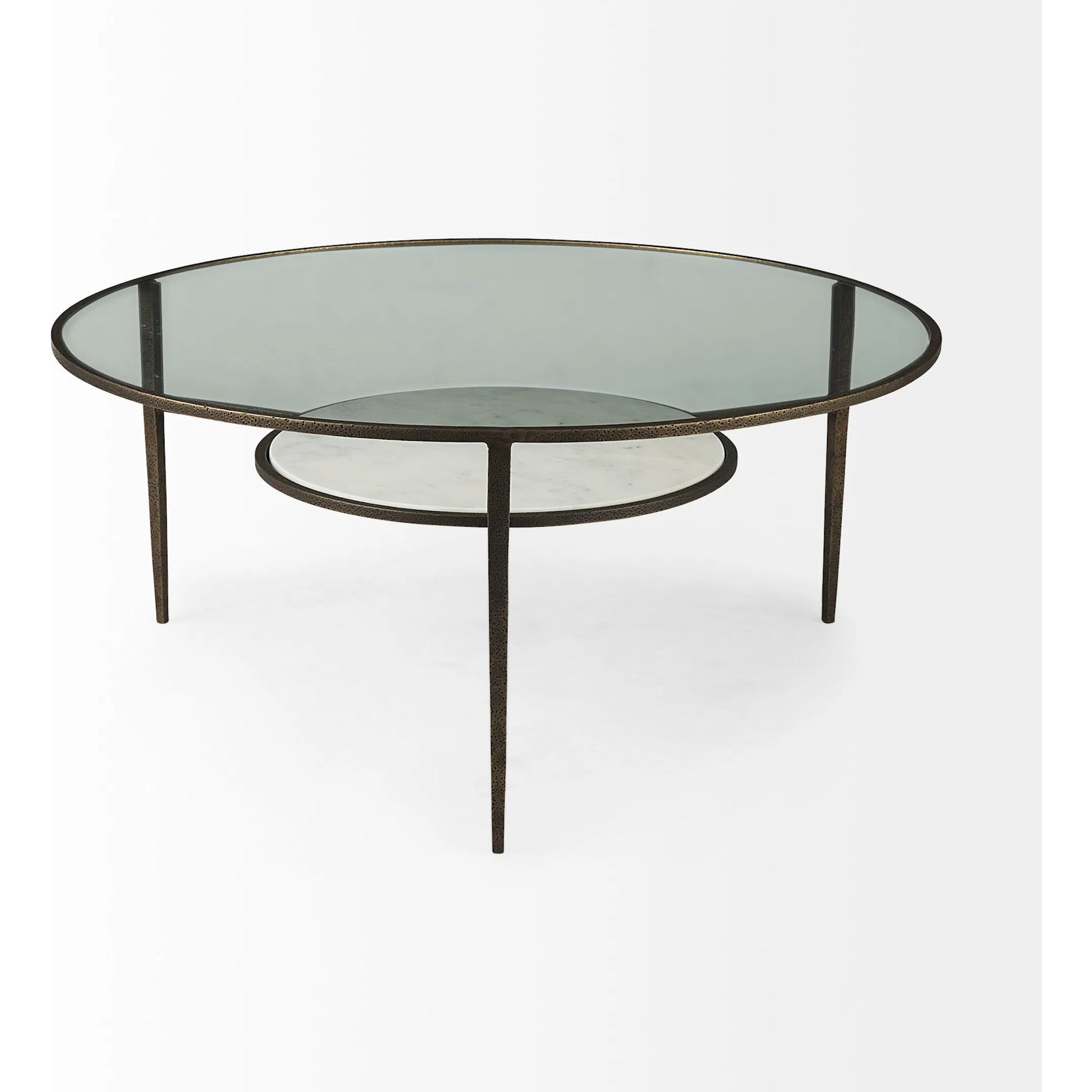 Felicity Coffee Table by Mercana in antique gold. Made from metal in a unique style.