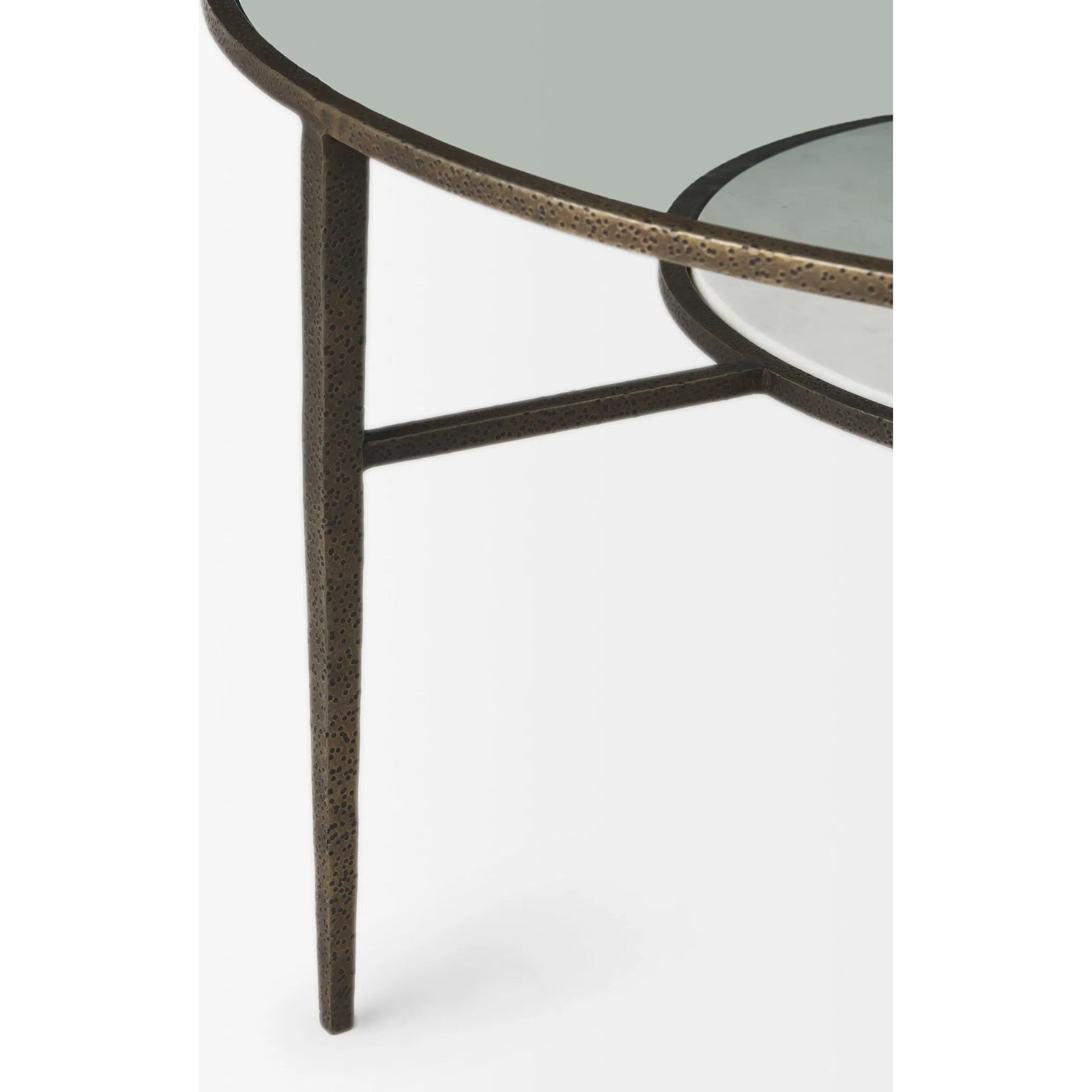 Felicity Coffee Table by Mercana in antique gold. Made from metal in a unique style.