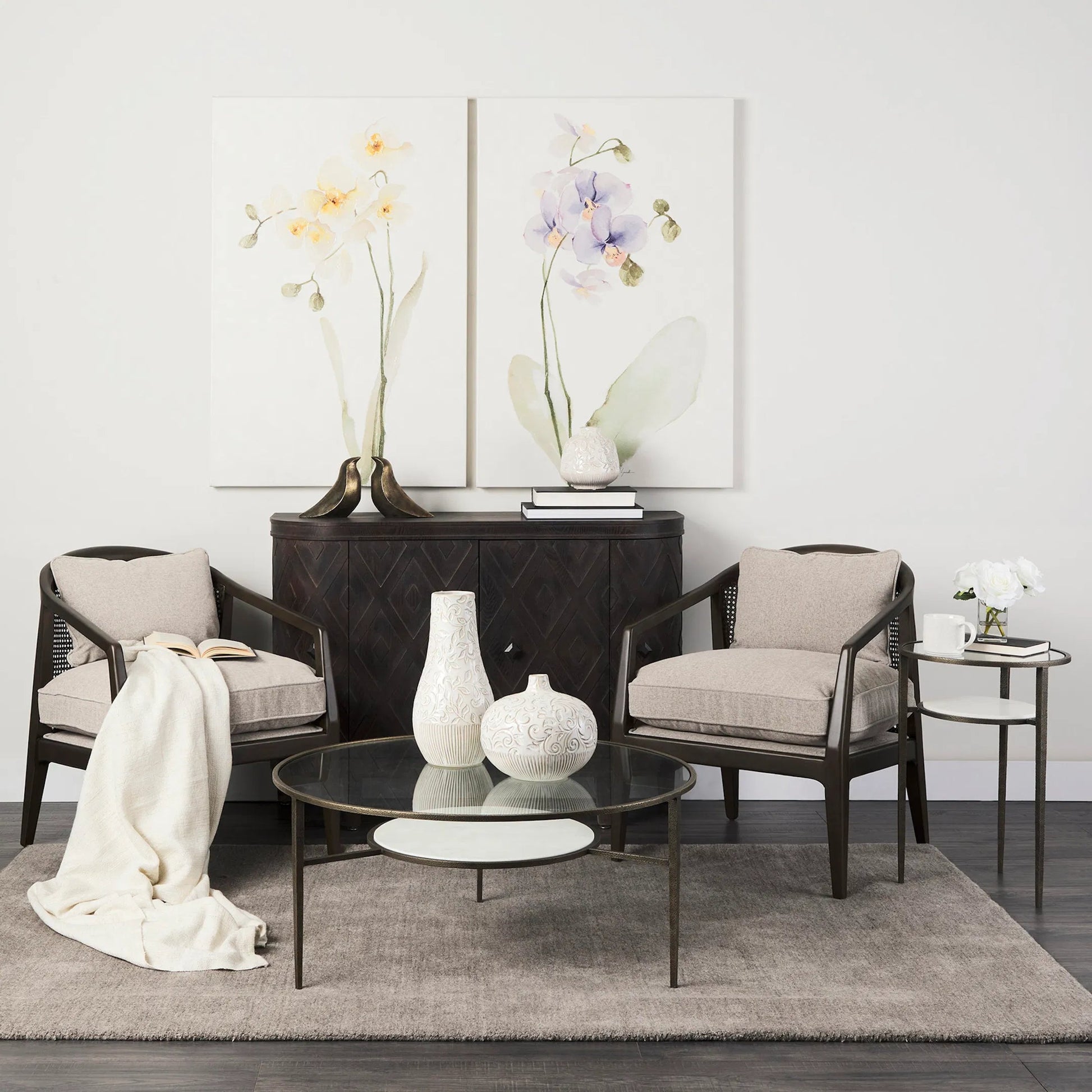 Felicity Coffee Table by Mercana in antique gold. Made from metal in a unique style.