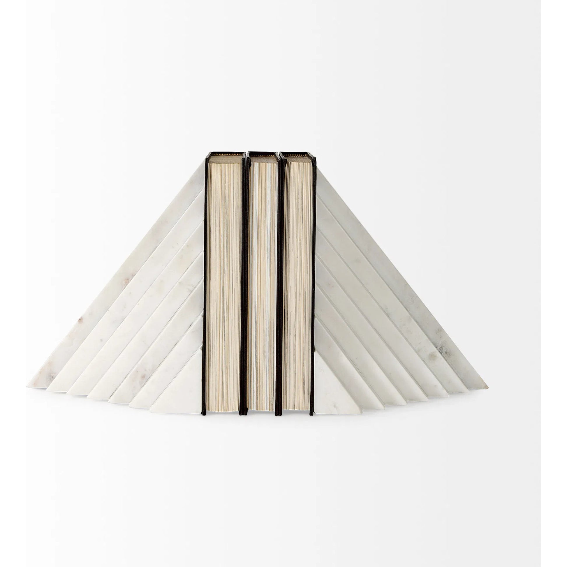 Sophia Marble Bookends by Mercana in white. Made from unique in a unique style.