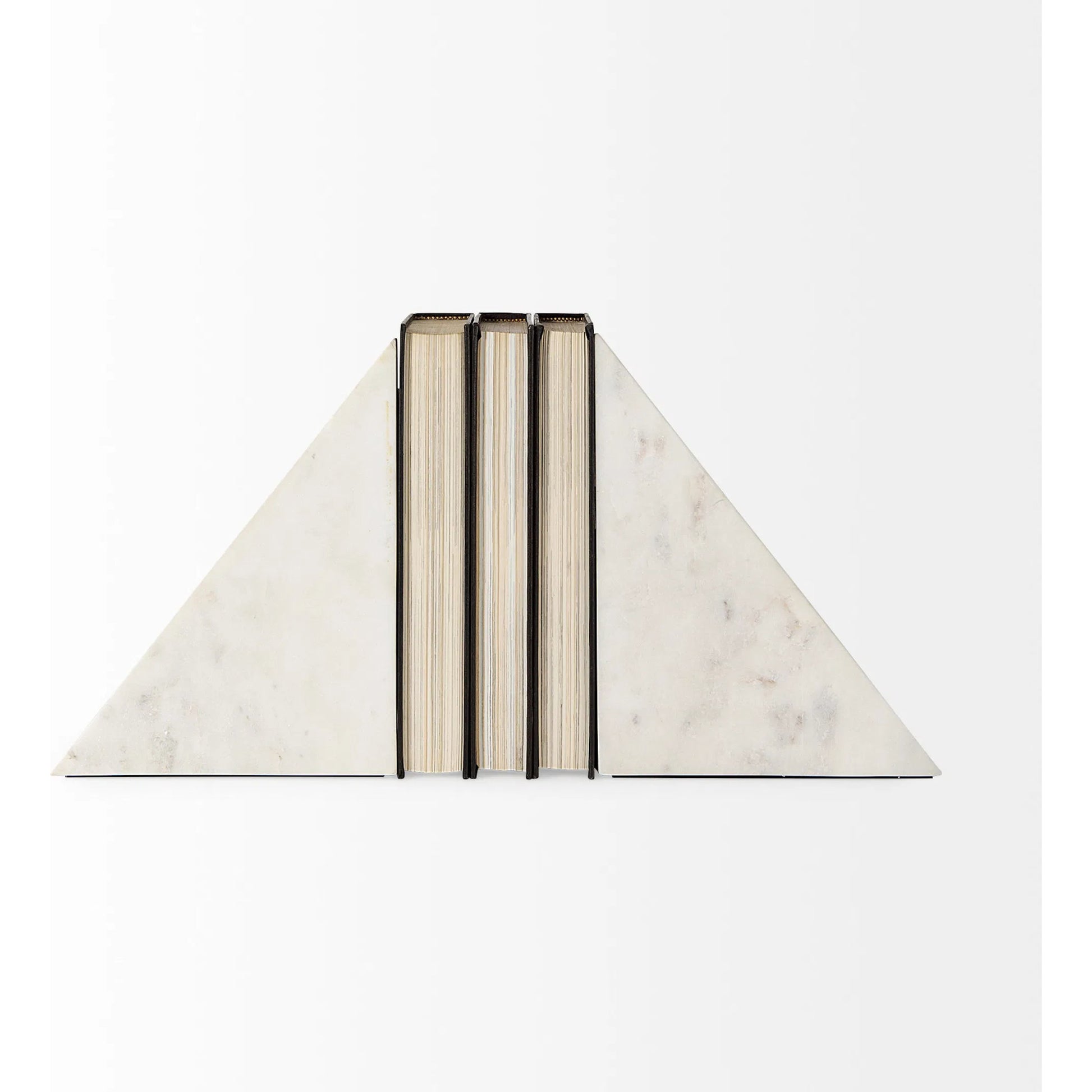 Sophia Marble Bookends by Mercana in white. Made from unique in a unique style.