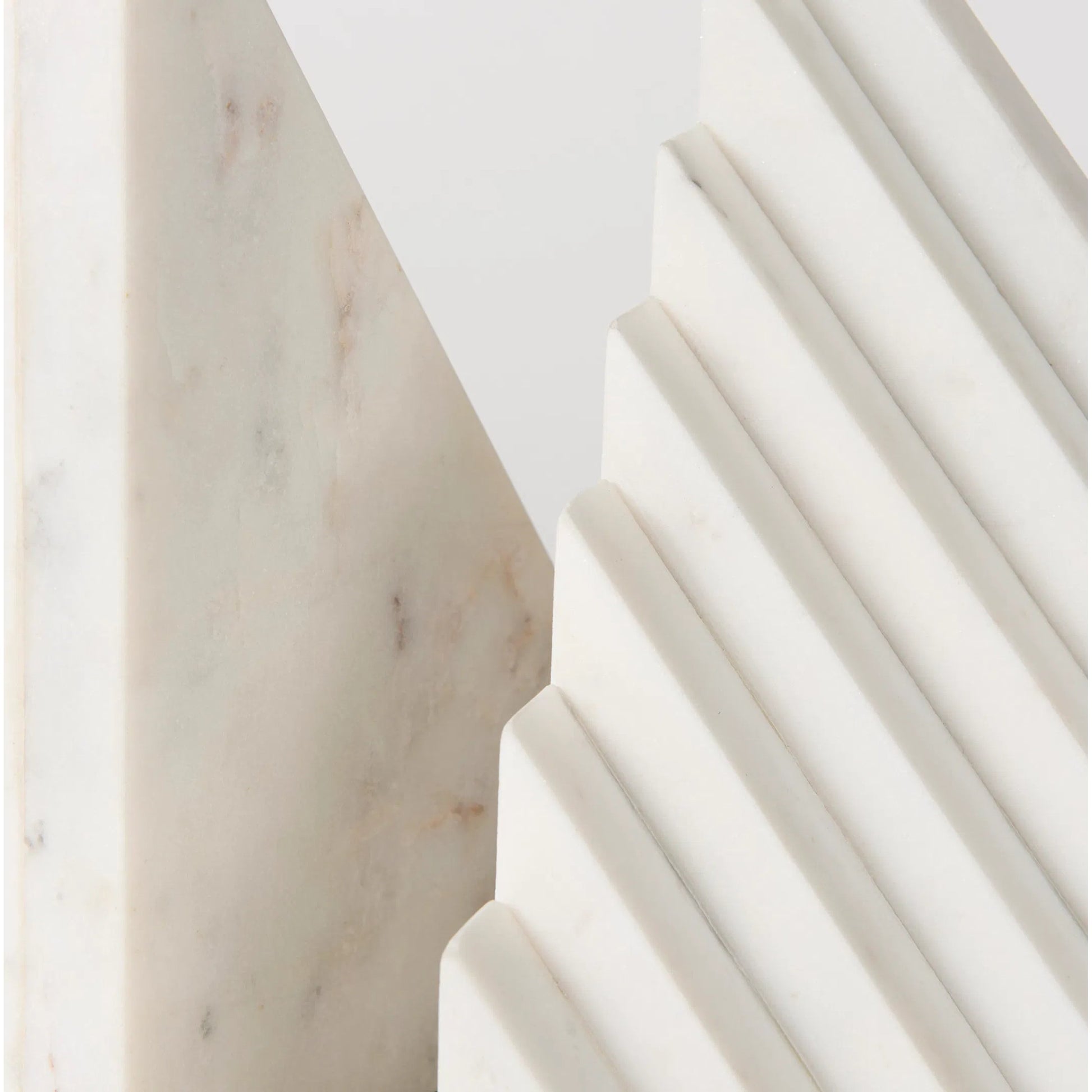 Sophia Marble Bookends by Mercana in white. Made from unique in a unique style.