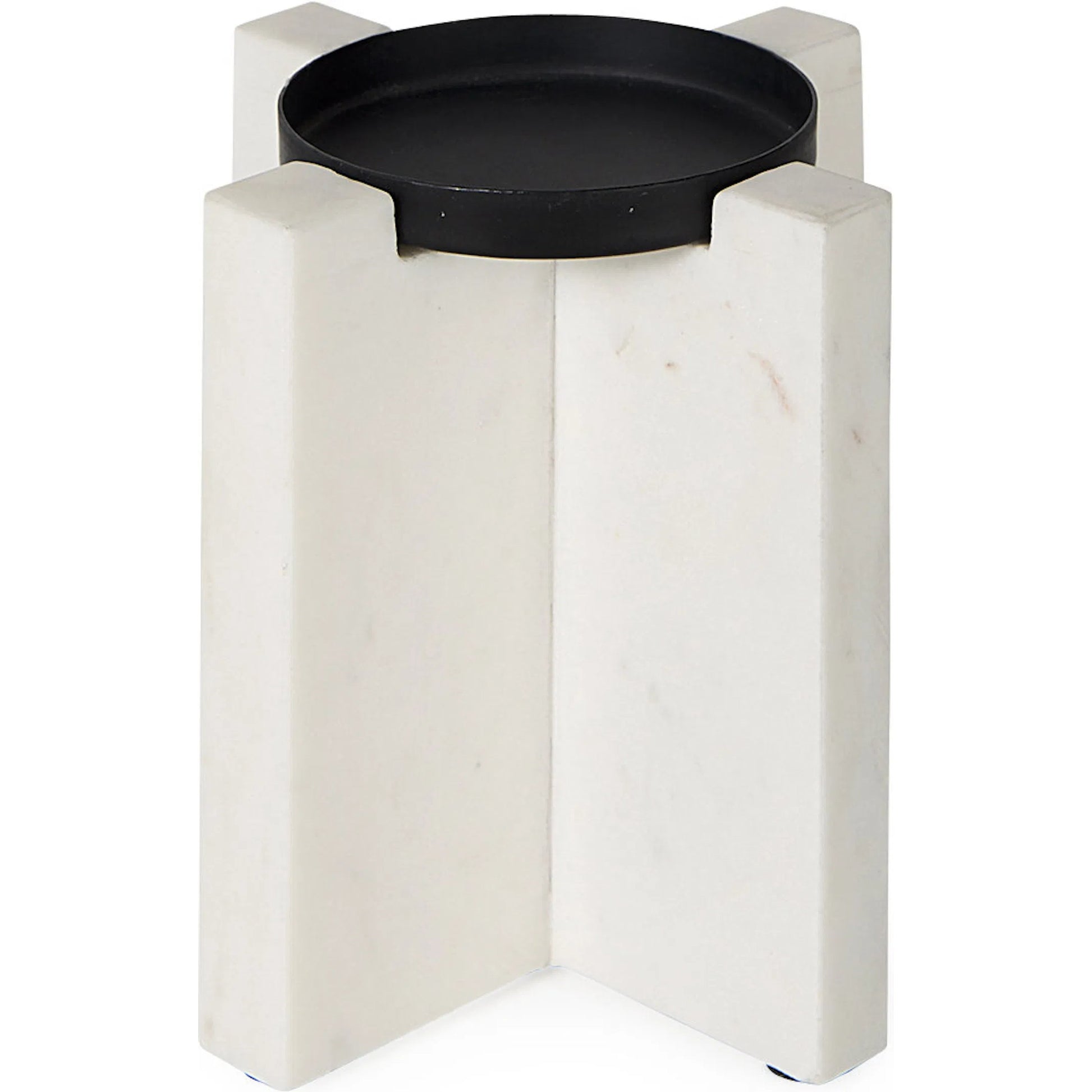 Sophia Candle Holder by Mercana in white. Made from marble in a unique style.