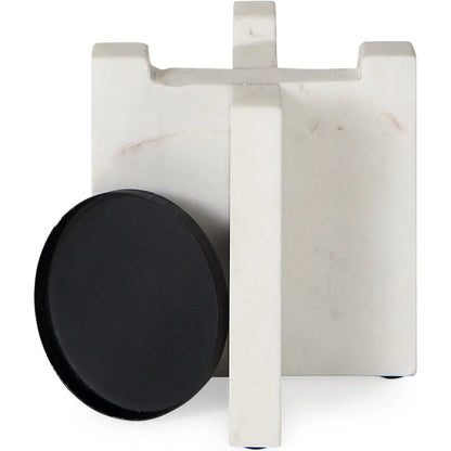 Sophia Candle Holder by Mercana in white. Made from marble in a unique style.