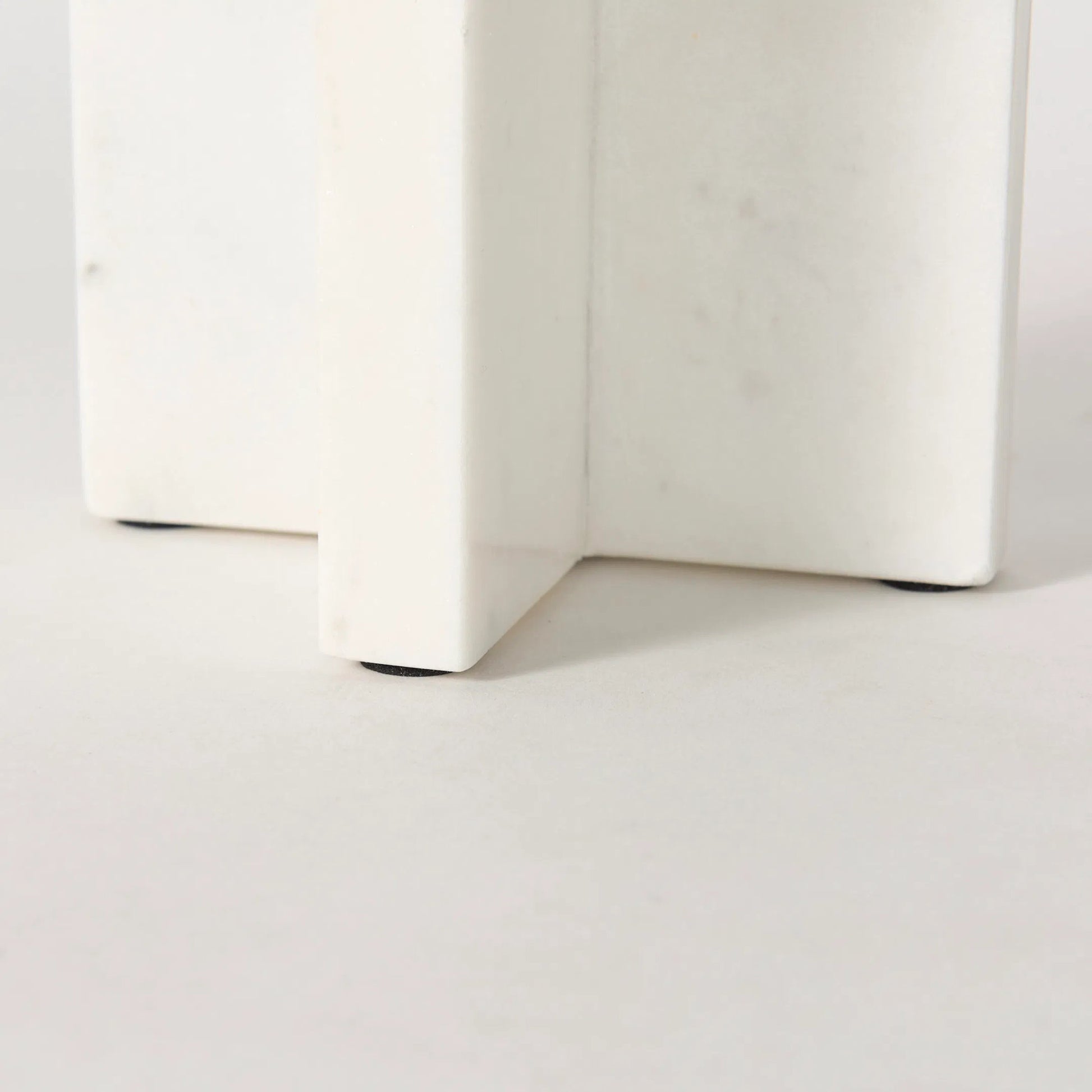 Sophia Candle Holder by Mercana in white. Made from marble in a unique style.