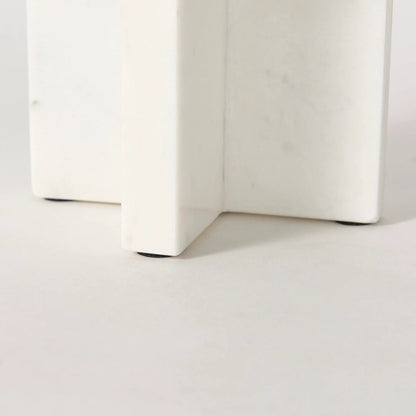 Sophia Candle Holder by Mercana in white. Made from marble in a unique style.