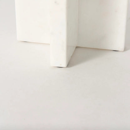 Sophia Candle Holder by Mercana in white. Made from marble in a unique style.