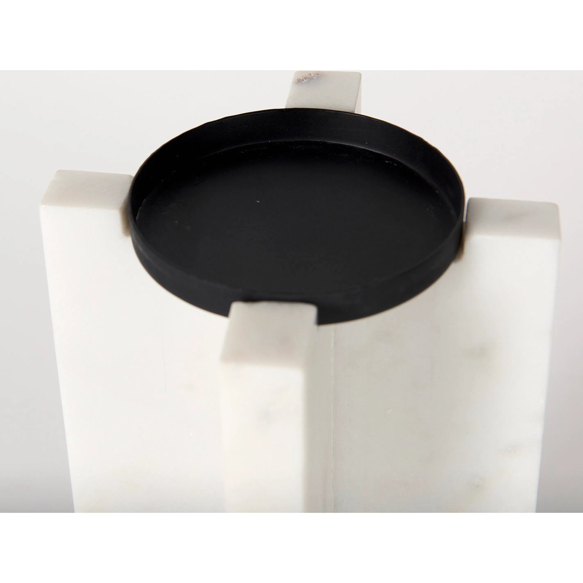 Sophia Candle Holder by Mercana in white. Made from marble in a unique style.