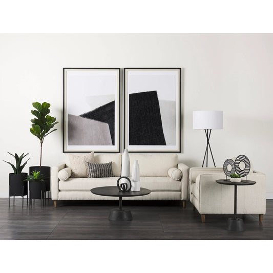 Maxwell Coffee Table by Mercana in dark brown. Made from metal, wood in a unique style.