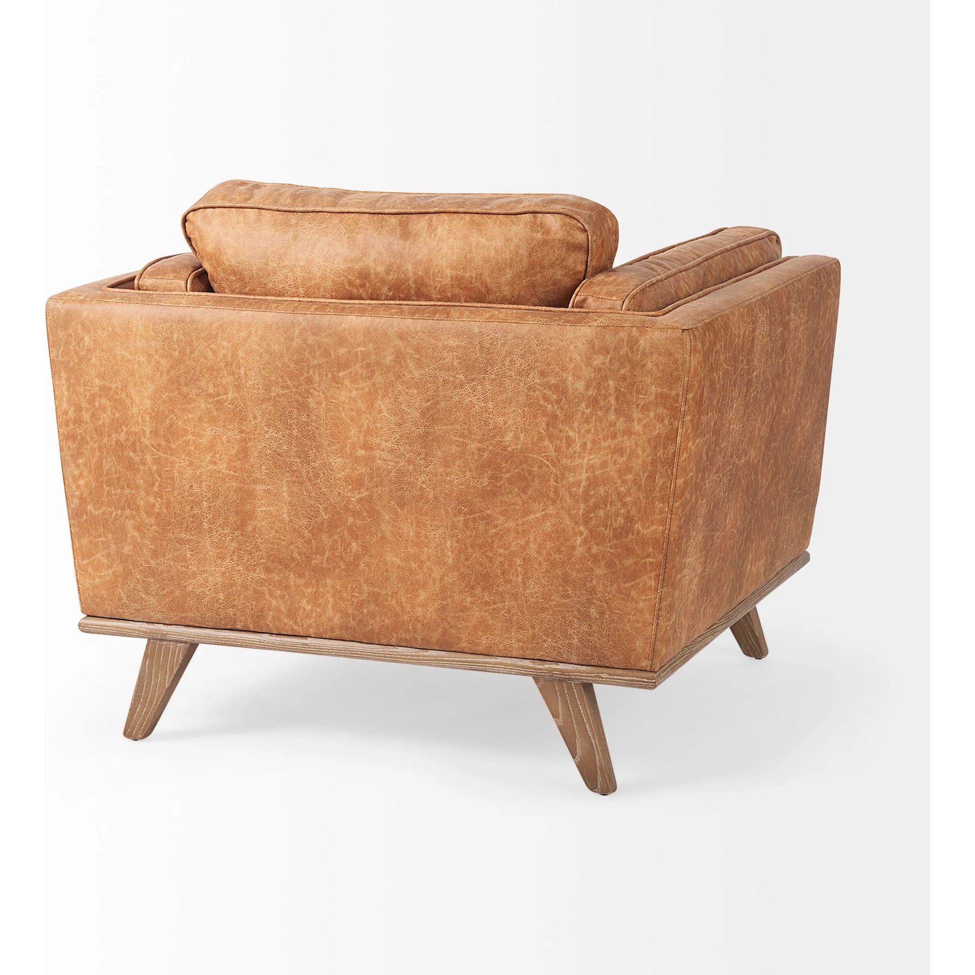 Brooks Leather Chair by Mercana in cognac. Made from unique in a traditional style.