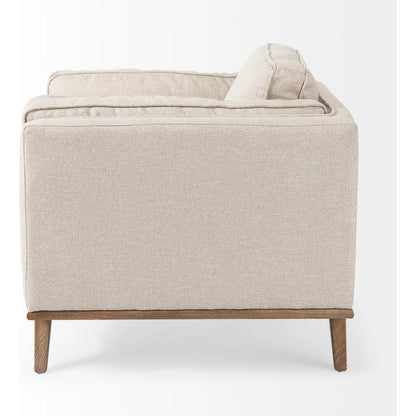 Brooks Upholstered Chair by Mercana in navy. Made from wood in a modern style.